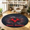 Round Rug Custom NameWatford FC Pattern Non Slip Carpet Home Floor Decor