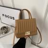 2024 Trendige Vintage Umhängetasche für Damen Lässiger Koreanischer Stil Kleine Quadratische PU Tasche