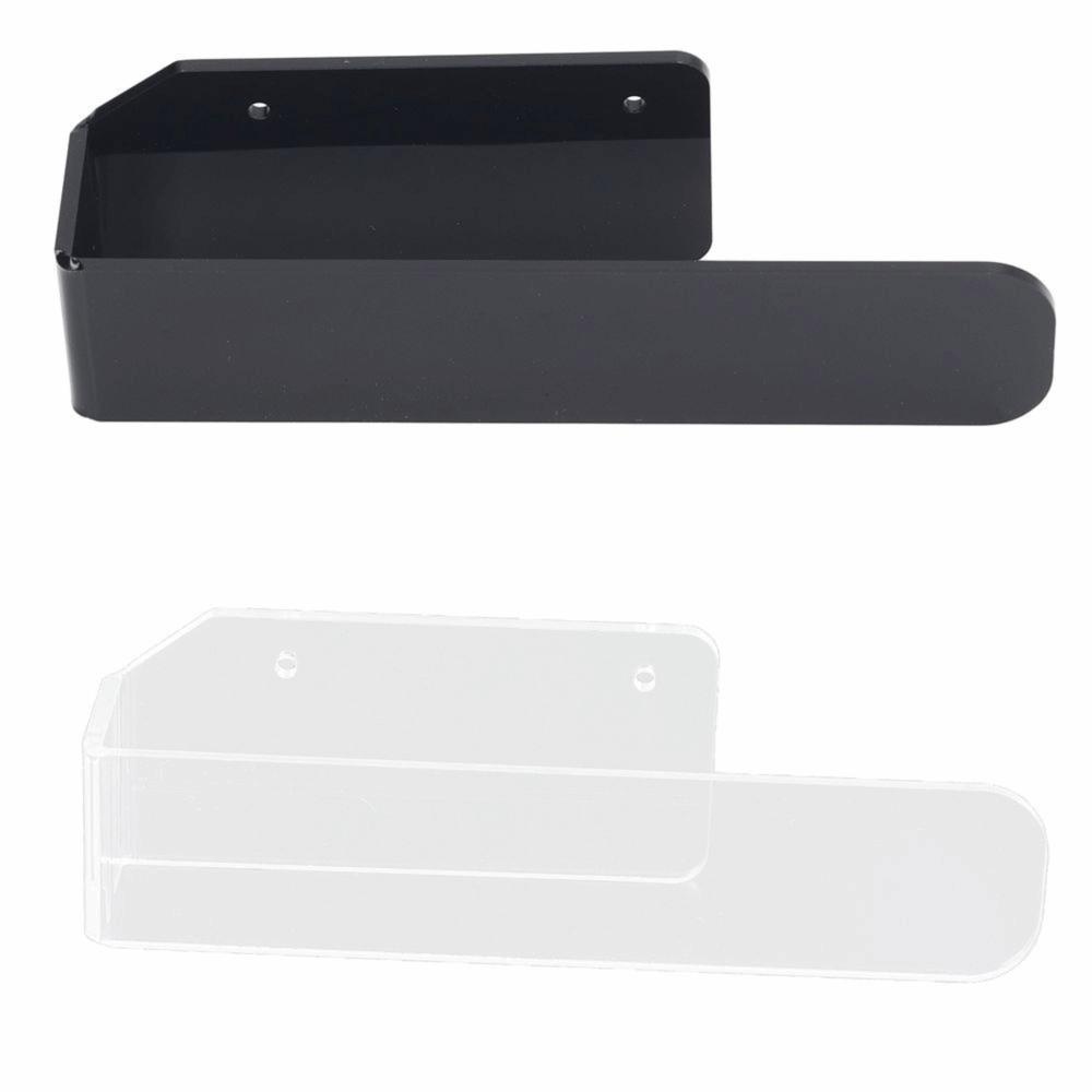 Transparent Black Hand Towel Holder Wall Mounted Towel Hanger Bathroom Kitchen Toilet Laundry Room
