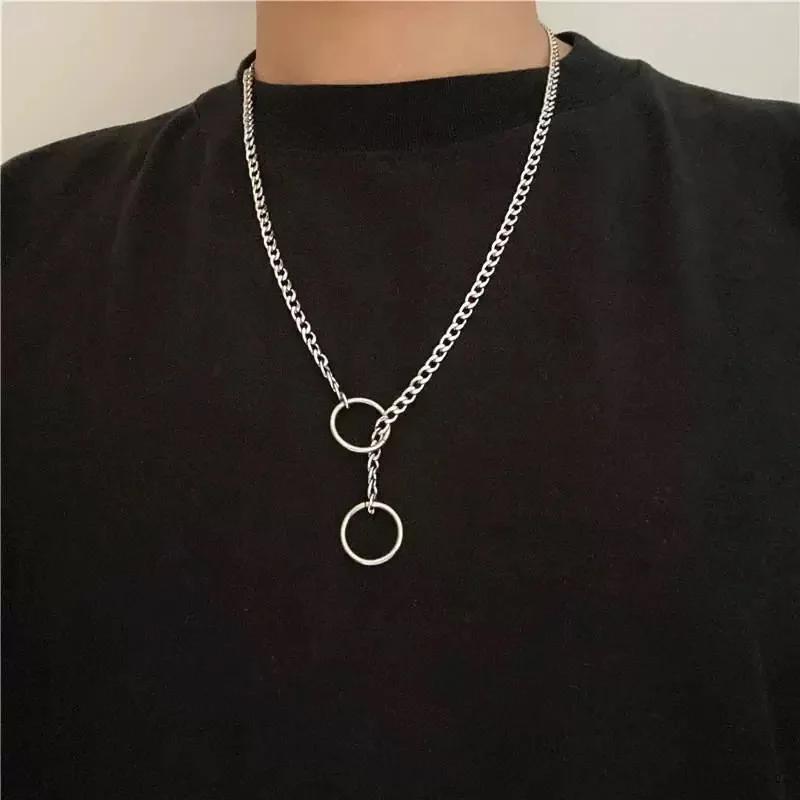 Stainless Steel Heart Necklace Summer Women Girls Retro Punk Silver Color Necklace Elegant Versatile Necklace Fashion Accessory