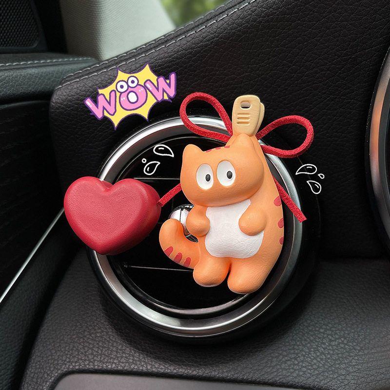 Cute Cat Car Air Freshener Diffuser Stone Car Air Conditioning Vent Decoration Perfume Car Interior Fragrance Ornament