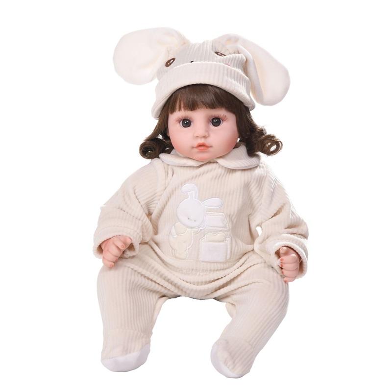 Large Rebirth Doll Realistic Speaking Baby Doll Soft Vinyl For Kids Dress Up Gift Ideal For Girls