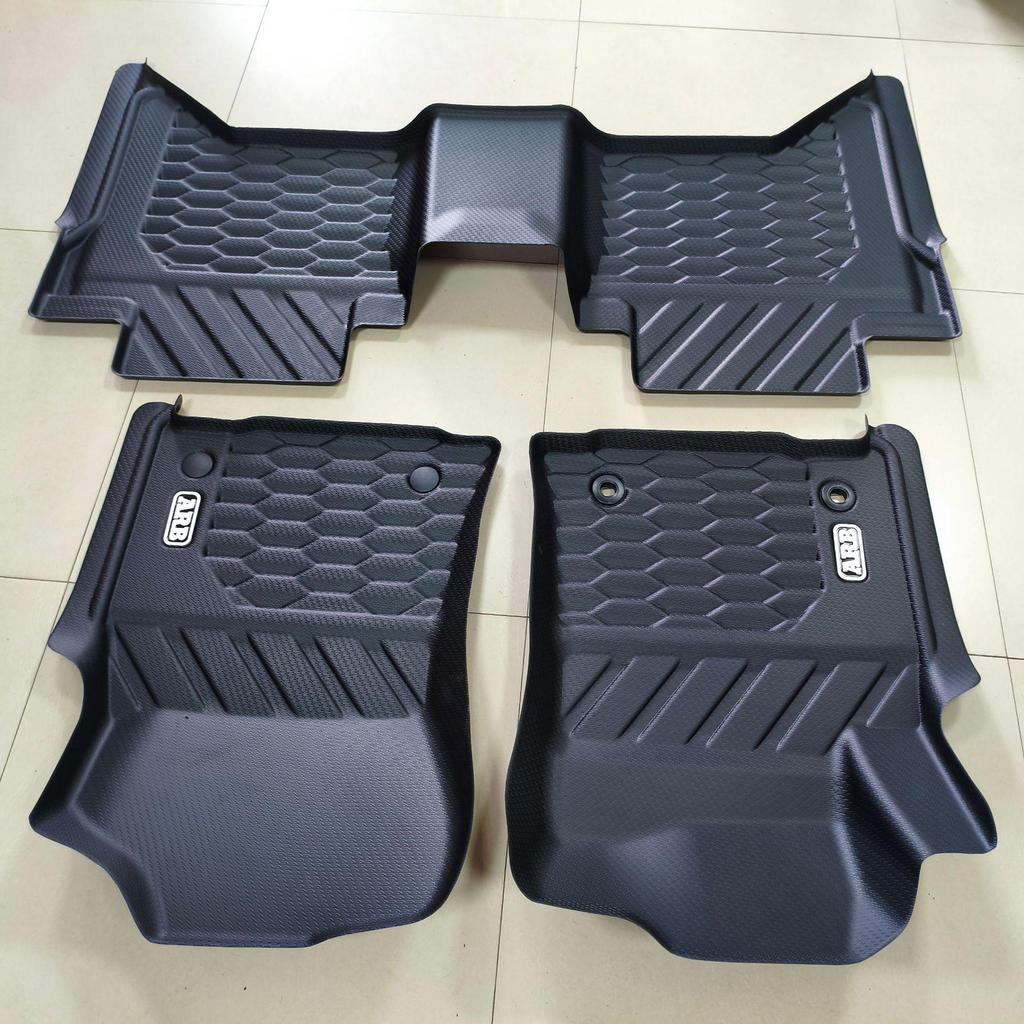 Hilux Revo 4-Door Left-Hand Drive TPE Floor Mats (2015-2024) - Black