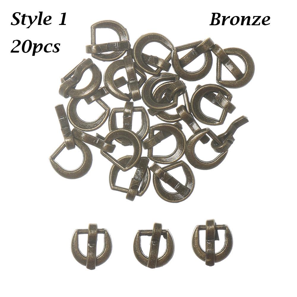 20pcs Tiny 7mm Tri-glide Belt Buckle Doll Bag Mini Ultra-small Buckles Button for DIY Handmade Doll Clothes Shoes Accessories