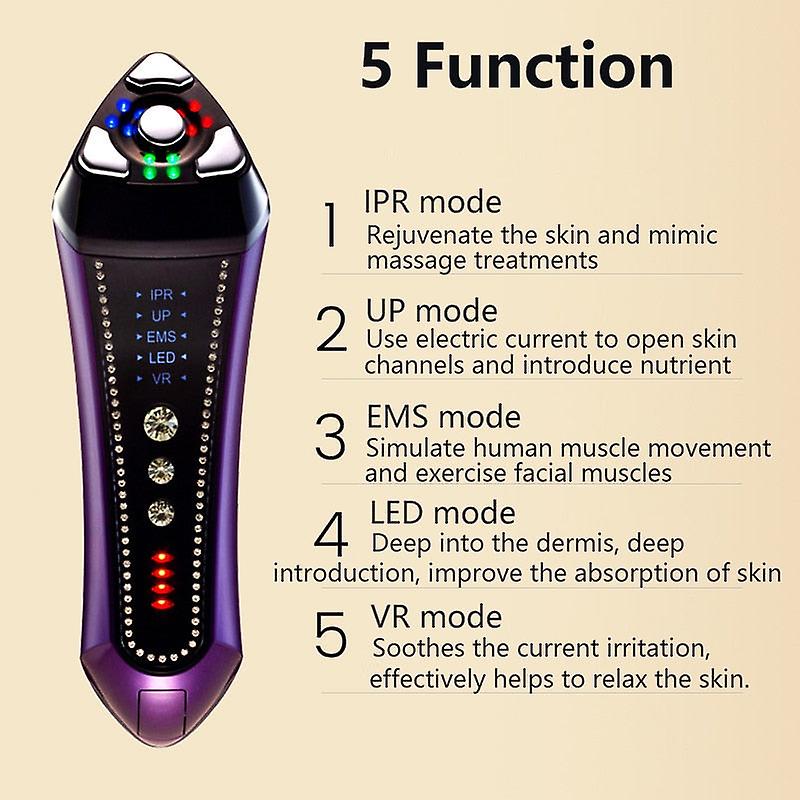 RF EMS Facelifting Schönheitsinstrument LED Photonentherapie Faltenentfernungswerkzeug Mikrostrom Ionenimport Hautstraffungsgerät