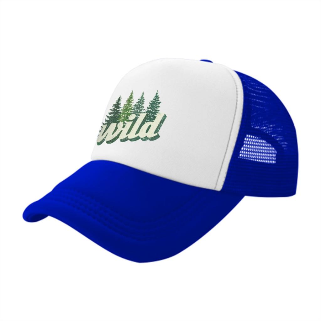 Wild Trees Graphic Trucker Hat Breathable Mesh Baseball Cap Adjustable Unisex Outdoors Cap