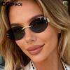 Vintage Small Size Women's Sunglasses Rimless Oval Eyewear Fashion UV400 Women Sun Glasses