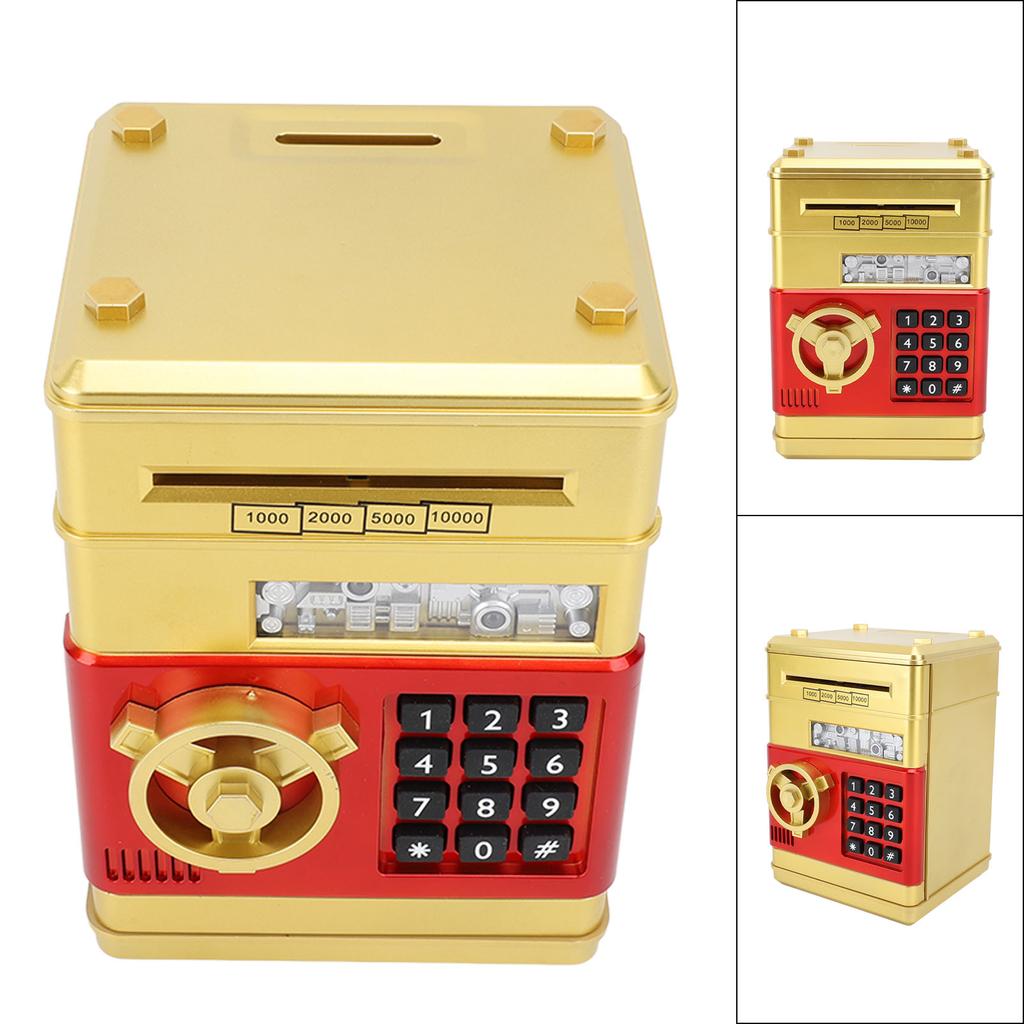 Piggy Bank Cash Coin Can Auto Scroll Paper Money Saving Box Mini ATM Coin Bank Money Saving Box