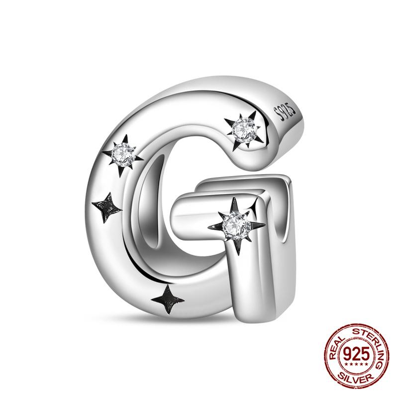 Original Charms Copper Fashion 26 Letters A-Z Charms Beads Fits 3Mm Original Bracelet For Women Diy Jewelry Gifts New In