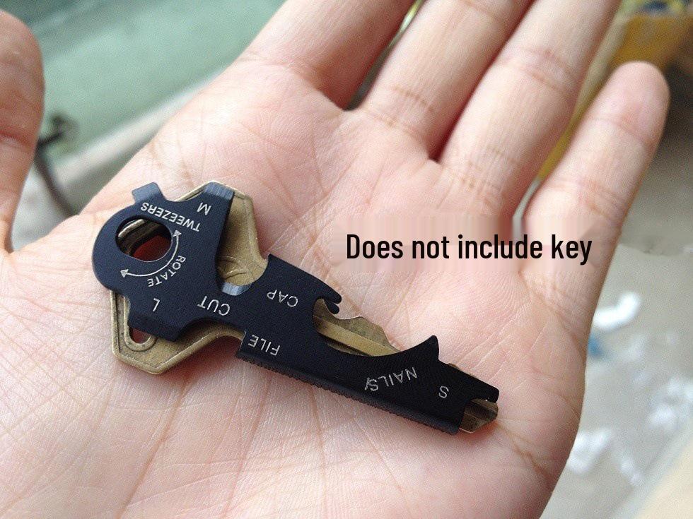 8-in-1 Outdoor Key Clip: Multifunctional EDC Tool with Screwdriver and Bottle Opener.