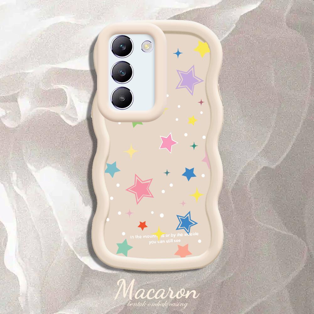 

Окрашенный узор Big Wave Edge Мягкий силиконовый материал Macaron чехол для телефона противоударный защитный резиновый чехол для OnePlus Vivo Motorola Moto Vivo Y91C белый