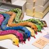 Cartoon Plush Python Snake Toy - Funny Coiled Animal Doll Simulation