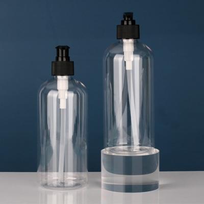 4Pcs 500ml Clear Pump Bottles Durable BPA-Free Portable Design Refillable Dispenser para Shampoo Loção Sabonete