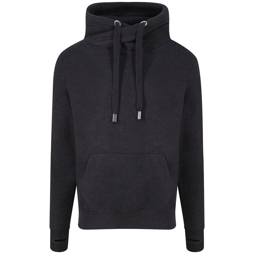 Awdis Unisex mikina s kapucí pro dospělé s překříženým výstřihem