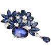 Faux Kristall Blumen Broschen Legierung Elegante Brosche Anstecknadel Zubehör Kleiderdekoration für Frauen