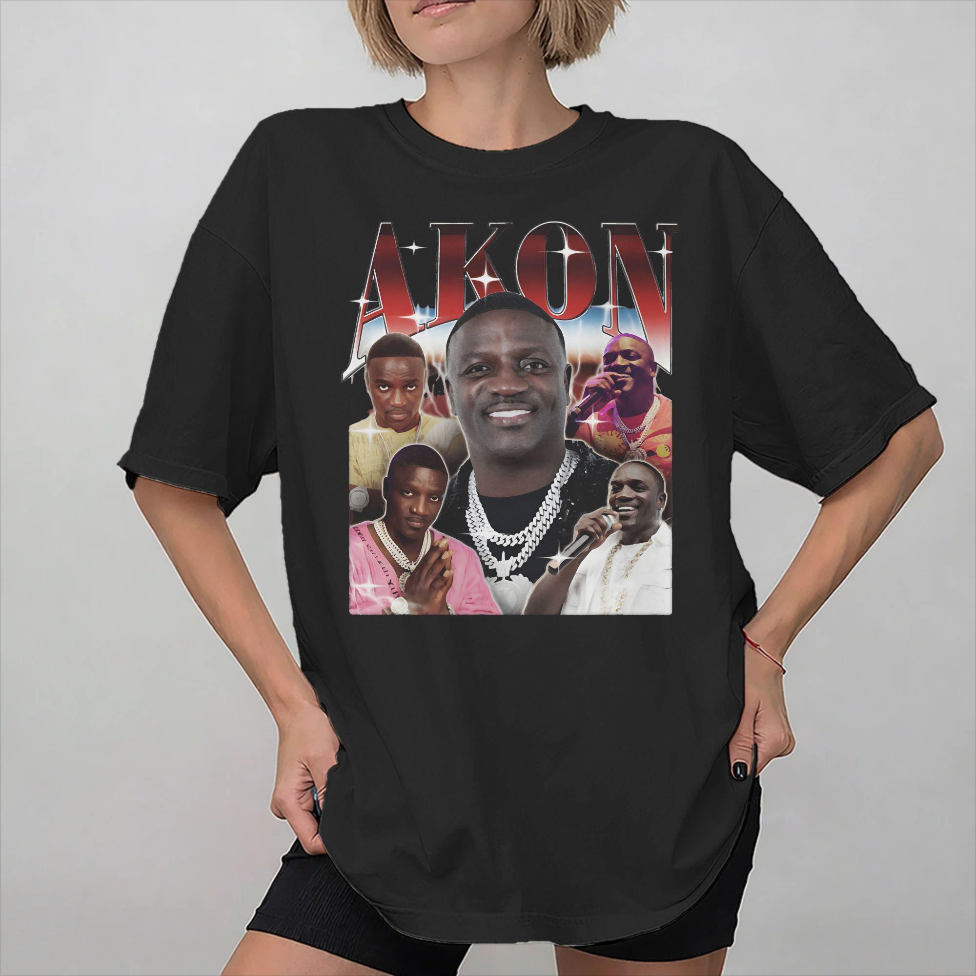 

Unisexs Womens Akon and Neyo Tour Shirt Cotton Print TShirt Clothing Outfits 4XL