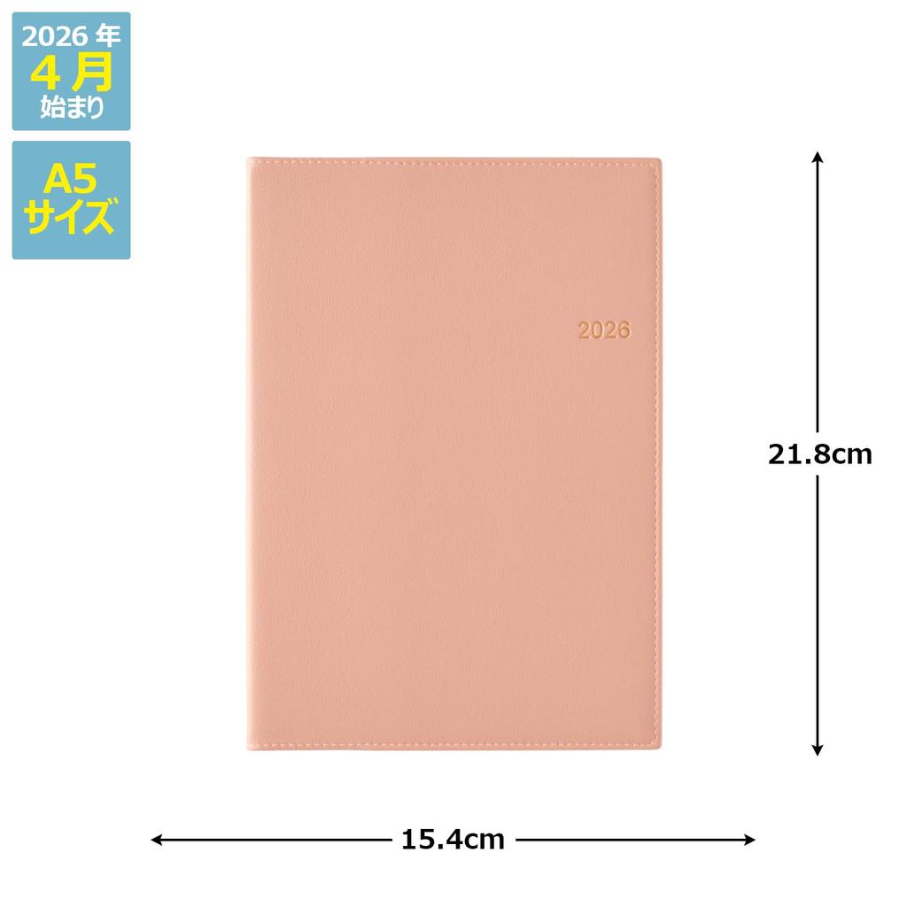 NOLTY April Weekly 9688 Planner, 2026, Start, A5, Access, 3, Pink,