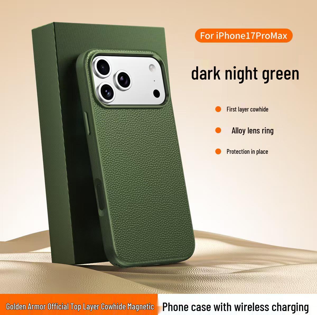 

iPhone 17 Pro Max Magnetic Genuine Leather Case – High-End Men s Anti-Drop Design for Apple Models 16/15 iPhone 16