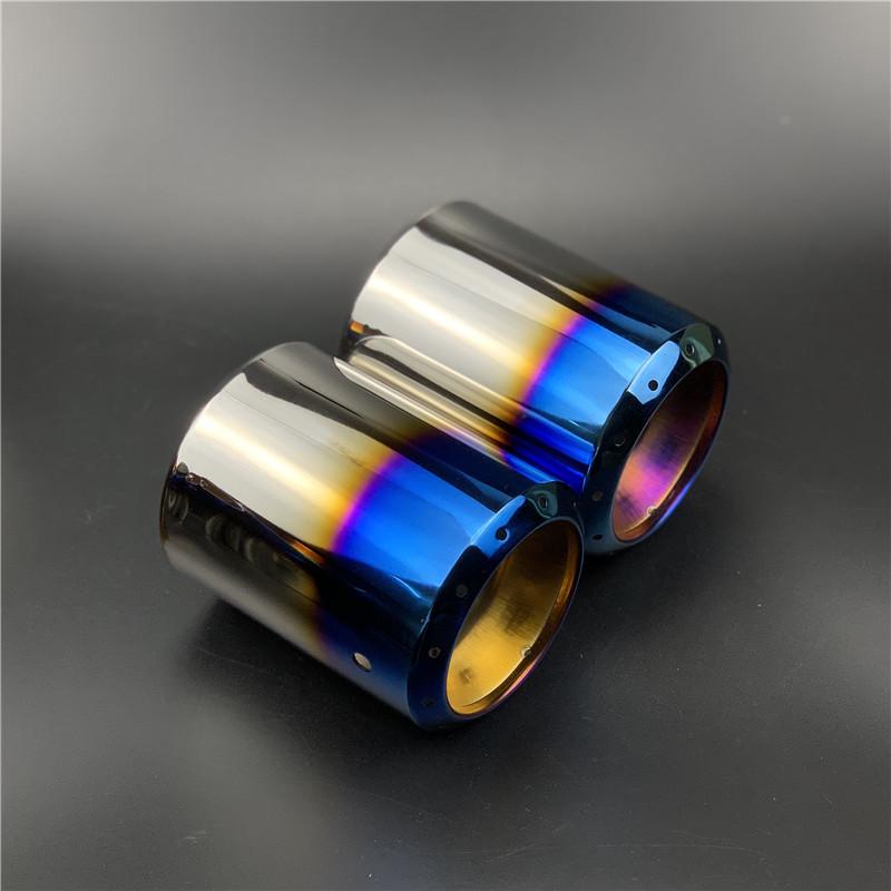 2xNEW STAINLESS STEEL EXHAUST TAIL REAR MUFFLER TIP PIPE COVER For Mazda 3 Axela Mazda 6 Atenza CX-5 CX5 CX-4 CX-30 CX-8 CX-9