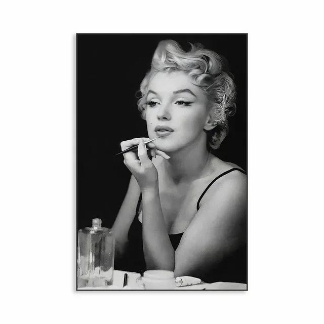 Classic Black & White Canvas Poster Polished Wall Art Print Nice for Bedroom Beauty Room Decor & Makes Home Decoration Stand Out