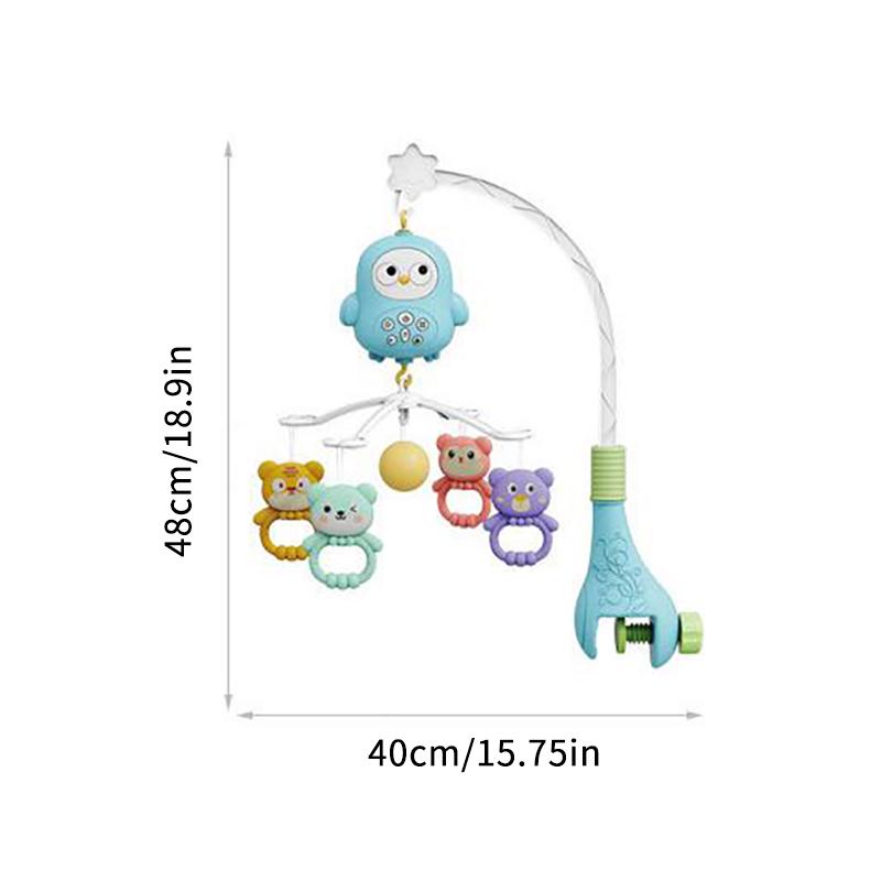 Baby Music Rotating Bed Bell Toy Cute Owl Shape Modern Baby Hanging Rattle Music Bedside Bell Toy Holiday Gift