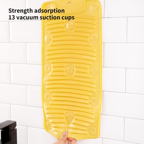 Laundry Board Foldable Non-slip Suction Silicone Portable Folding Dirty Clothes Washing Board Daily Use