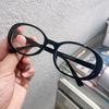 Fashion red oval frame, personality, anti-blue light glasses, female face, small student frame can be matched