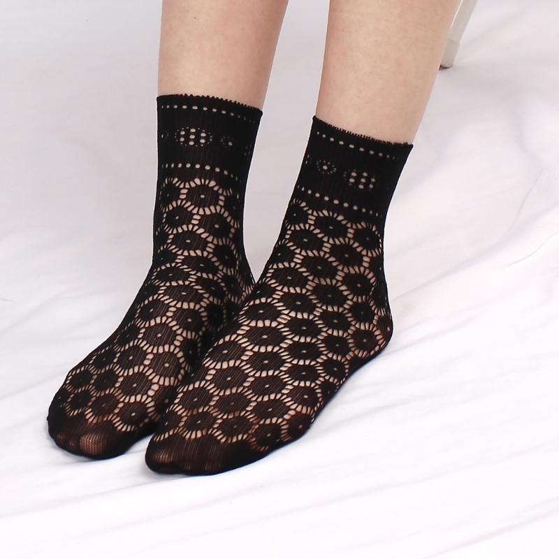 Women Girls Fishnet Ankle Socks Hollowed Out Mesh Short Socks Sexy Black Fishnet Socks Summer Fashion Anklet Socks