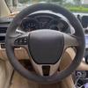 Hand-stitched Black Suede Anti-slip Steering Wheel Cover For Haima Automobile Antiskid 8S 7X M3 Car Accessories