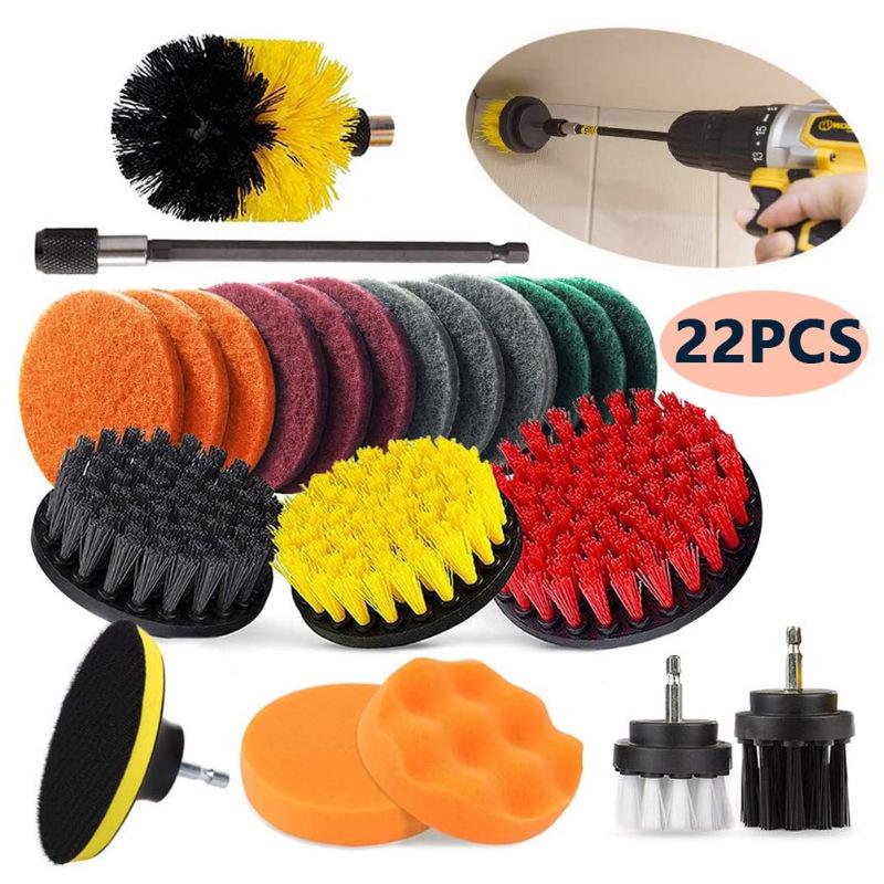 Brosse de nettoyage électrique multifonctionnelle: Perceuse-visseuse pour le polissage du carrelage, de la salle de bain et de la voiture