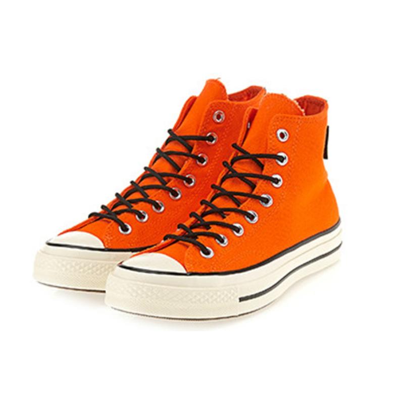 Converse 1970s Gore-Tex Round-toe Lace-up High-Top Canvas Shoes Unisex Orange