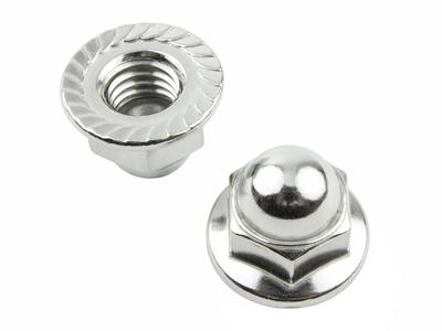 POSH FAITH Motorcycle Supplies Flange Cap Nut Stainless Steel 2