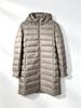 Clothing light down jacket women's medium and long hooded white duck down jacket casual winter atmosphere full!