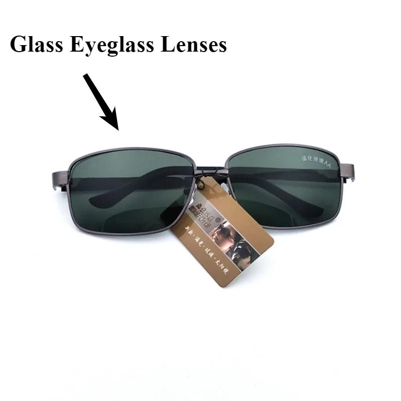 

Мужские солнцезащитные очки с линзами из стекла, металлическая оправа, уличный тренд, персонализированные солнцезащитные очки, прозрачные линзы темно-серого