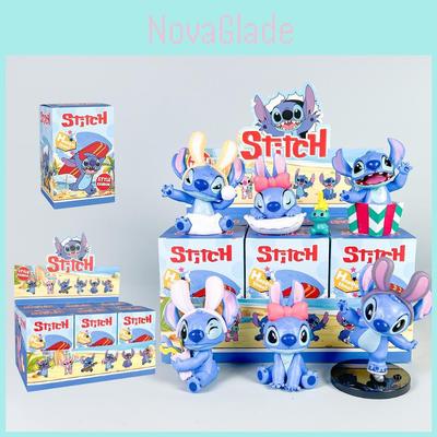 Cute Skating Sleeping Snowball Stitch Winter Series Model Desktop Ornament Set For Kids And Fans