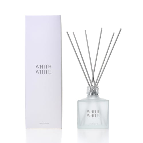 WHITH WHITE (Fith White) Room Fragrance, a Gift for a Refreshing, Gentle Scent That Blends Into Your Interior. Reed Diffuser with Sticks, 200ml (Appro