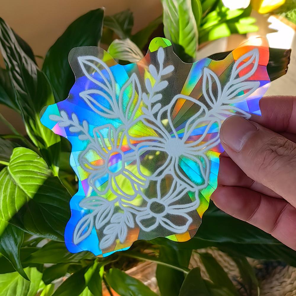 SC001-015 Multiple patterns to choose Rainbow Sun Catcher Window Stickers Prism Holographic Stickers for Windows