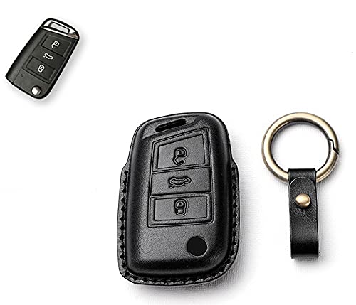 

Genuine Volkswagen Key Case Smart Key Case Key Cover VW Key Protection Key Holder for VW Golf 7 GTI 7 Golf R Jetta Scirocco Polo etc. Luxury Styl