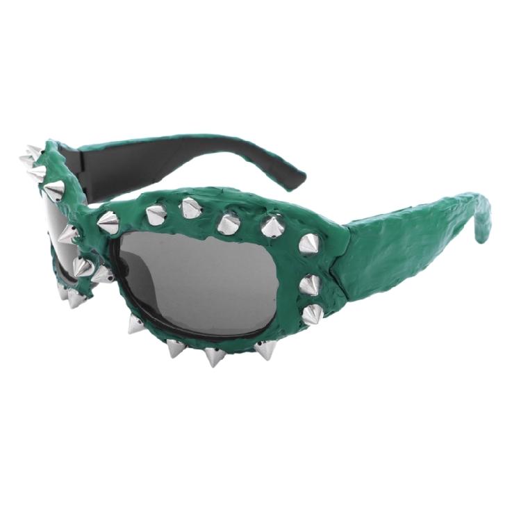 Novelty Sporty Sunglasses For Shows Stage And Daily Wear Unique Spiked Accessories Modern Outfit Photo Props