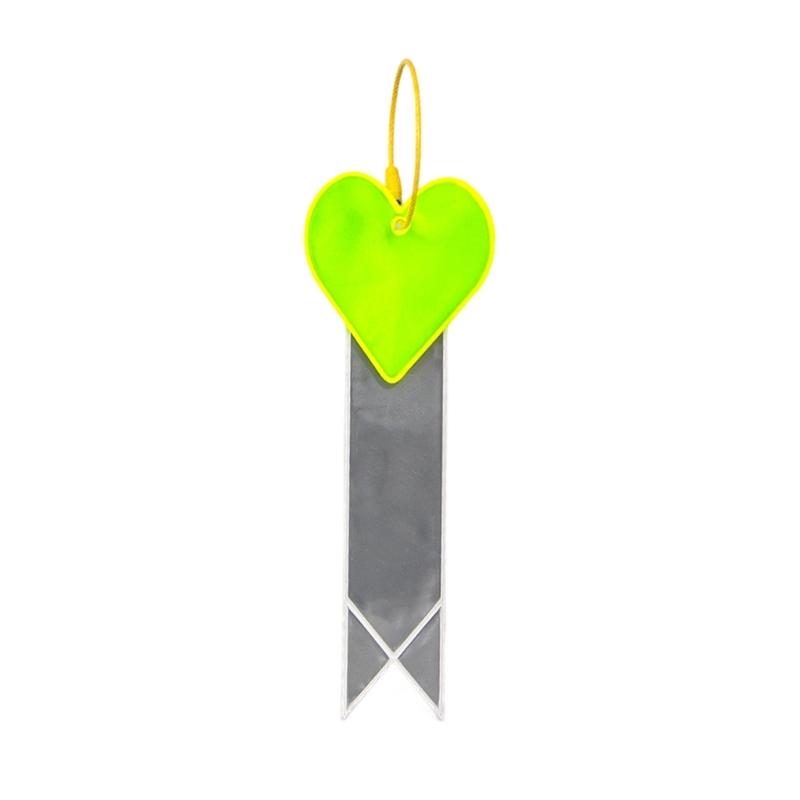 Love Heart Ribbon Bike Reflective Warning Strips High Brightness Multifunction Night Cycling Pendant Bike Equipment