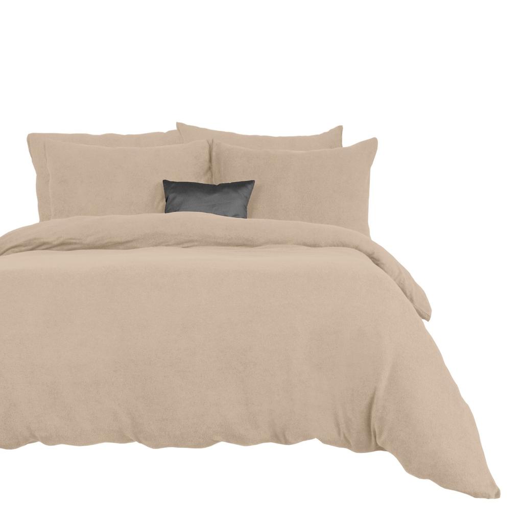 Cotton Bedding Set THICK TERRY 200x220 SOFT TERRY Beige Color