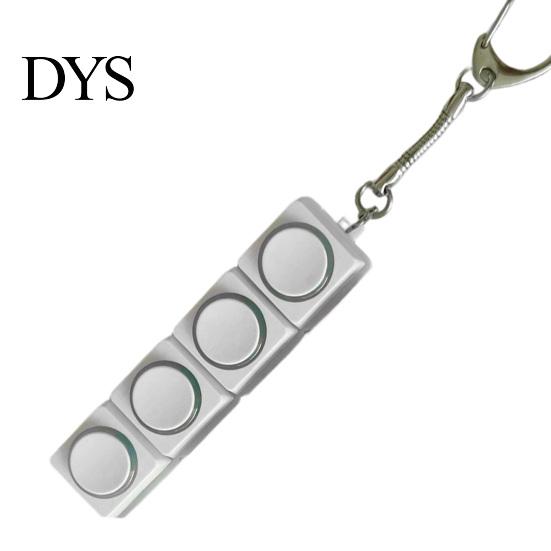 Decompression Button Toy Fidget Keyboard 1/2/3/4/5/6/9-Keys Stress Relief Finger Clicker Keychain with LED Light Portable Sensory Mechanical
