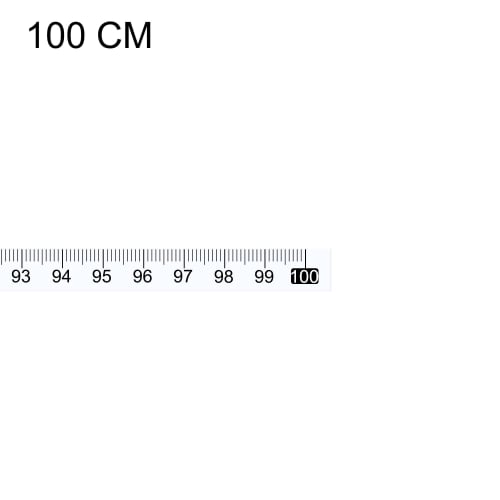 uxcell 100cm Self-Adhesive Measuring Tape, Left To Right Reading, Transparent