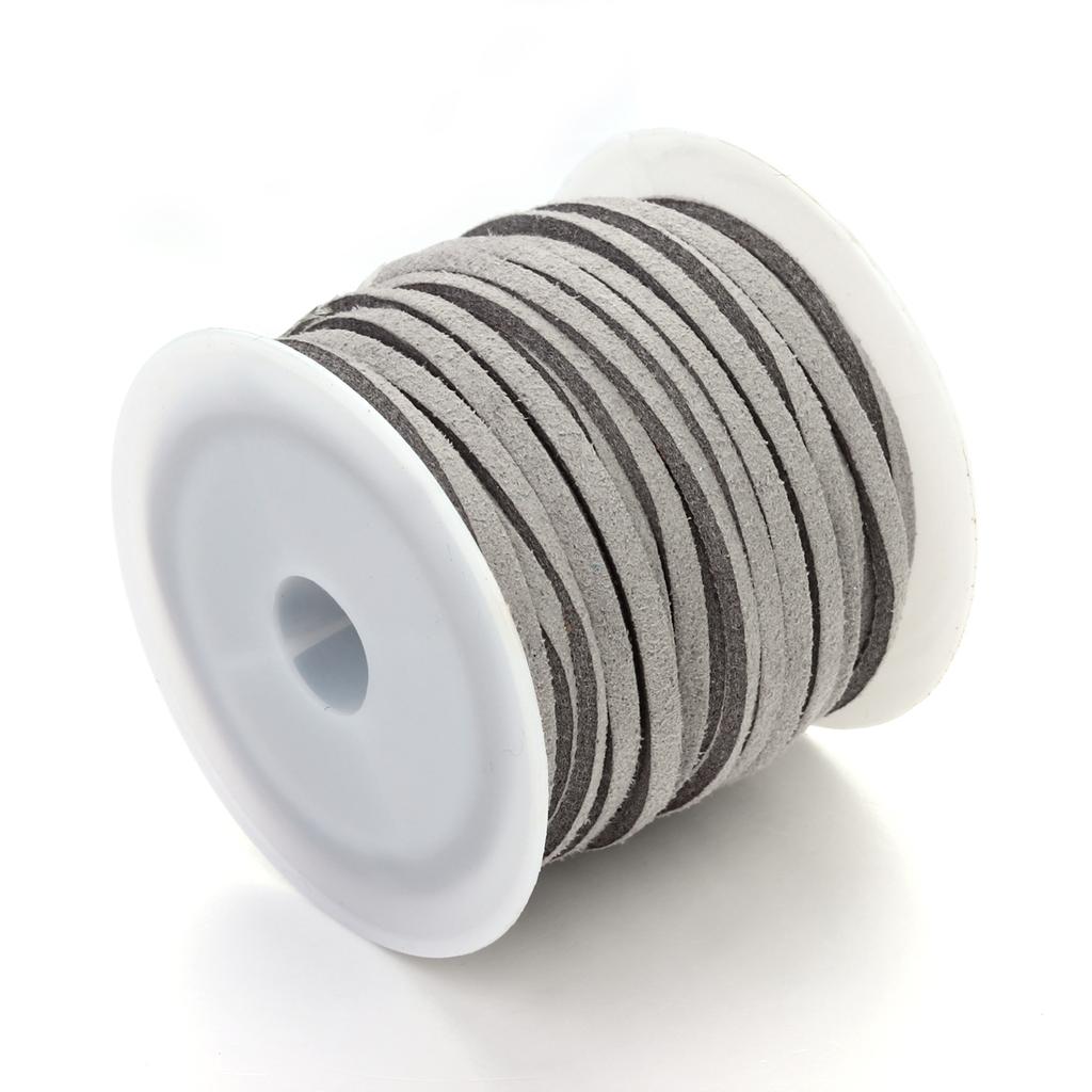 5m/roll Color 1.5mm Flat Faux Suede Braided Cord Korean Velvet Thread Leather Rope for DIY Bracelet Jewelry Making Accessories