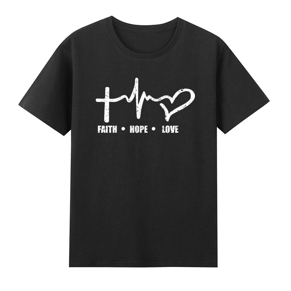 Faith Love Hope Religious Motivational Christian Religious TShirt S