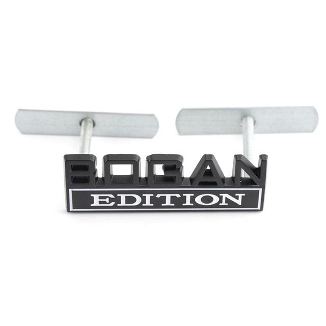 1Pc 3D Metal Bogan Edition Logo Car Front Grille Badge Side Fender Rear Trunk Emblem Sticker Decal