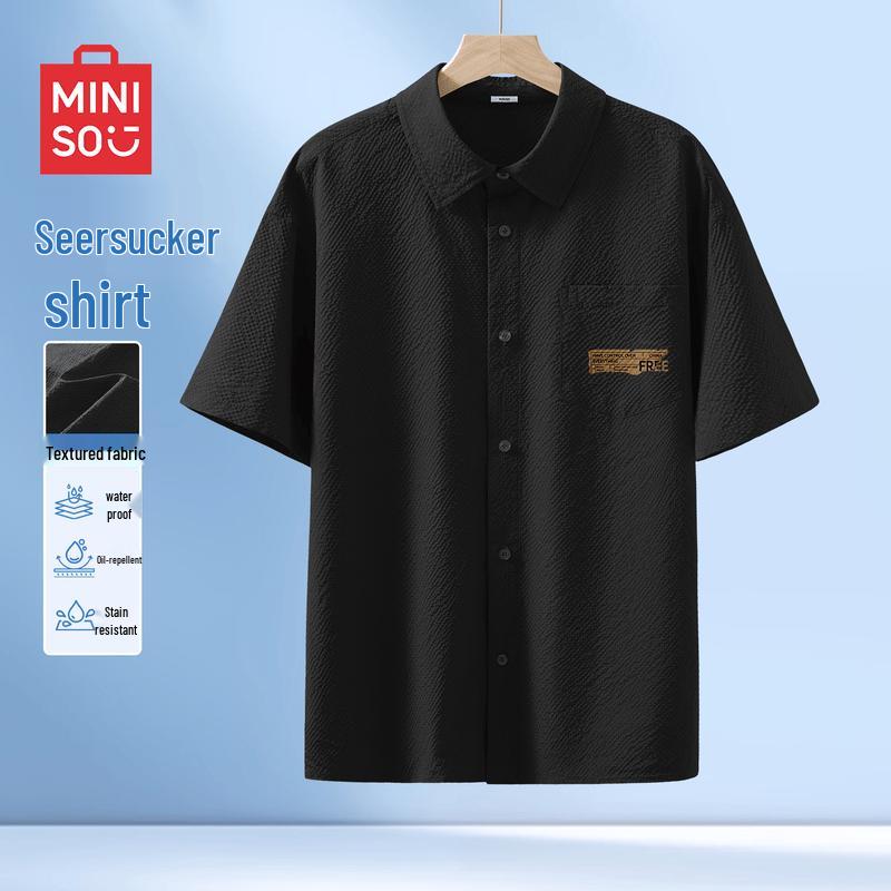 MINISO Men s Retro Short Sleeve Shirt 2XL