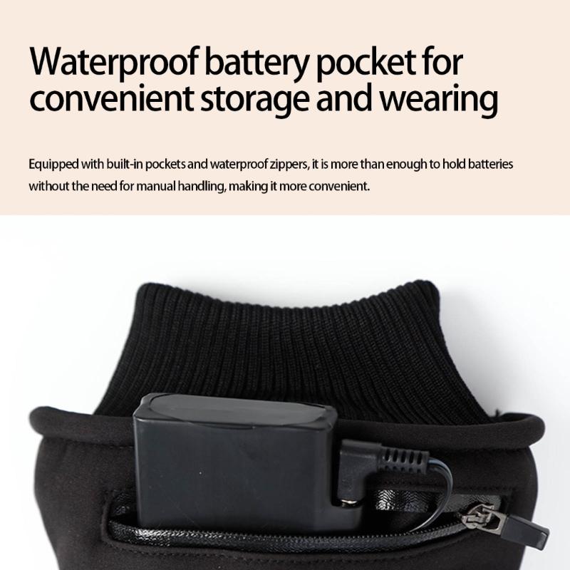 Rechargeable Heated Gloves Heating Adjustable 3 Heat Level Waterproof Touchscreens For Extreme Cold