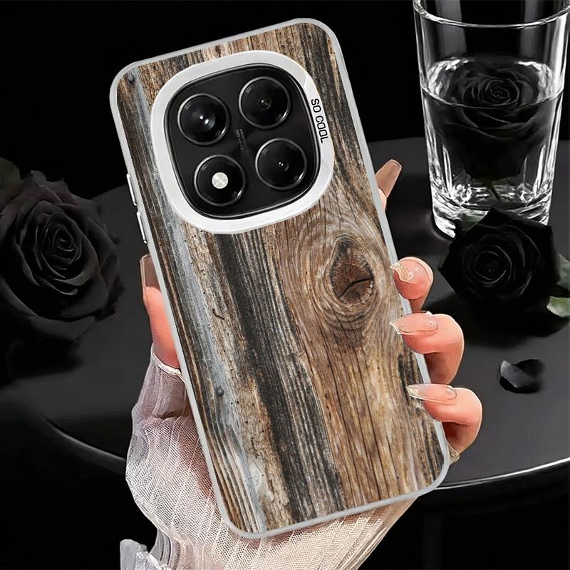Vintage Wood Grain Pattern Soft Phone Case for Xiaomi Redmi Note 13 14 15 Pro Plus 12S 12 11S 11 11T 10S 10 Shockproof Cover Bac