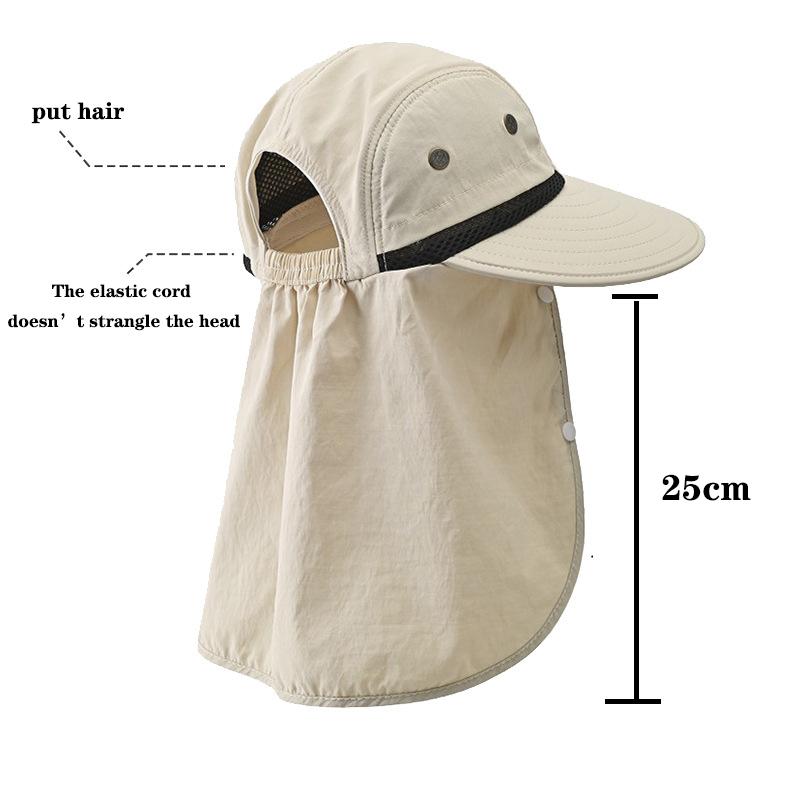 Fishing Hat Wide Brim Bucket Hat With Neck Cover Quick Dry Outdoor Sports Jungle Hiking Hat Men Fishermen Sun Protected Cap